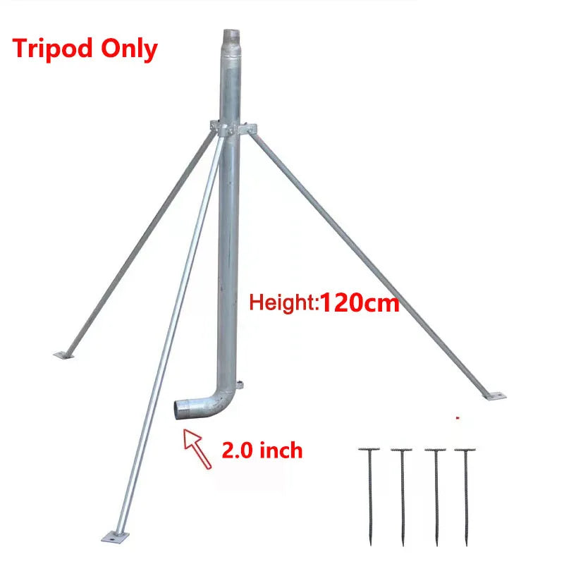 2" Long-Range Agricultural Sprinkler 360° Automatic Gear Drive, Heavy Duty Metal Rain Gun