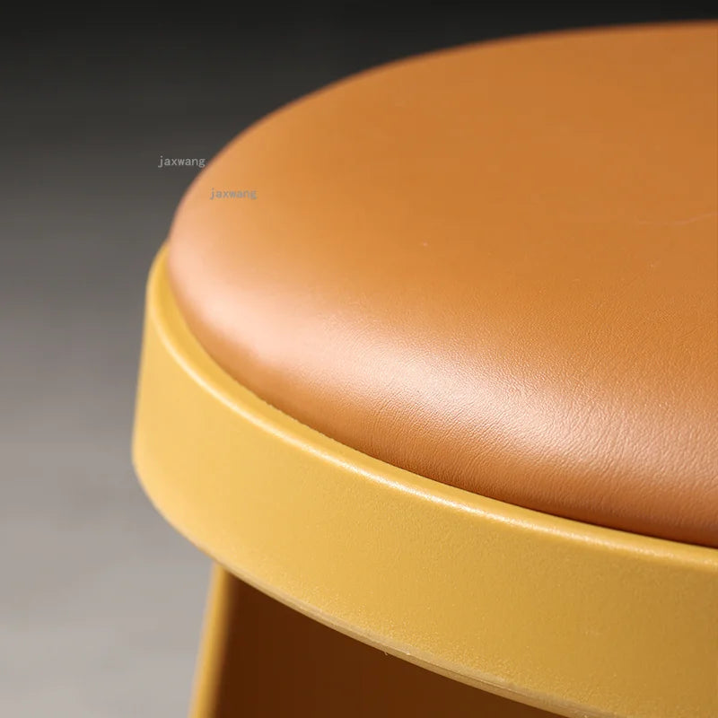Modern Plastic Stackable Stool 36x42cm Minimalist Footrest for Living Room, Bedroom or Office