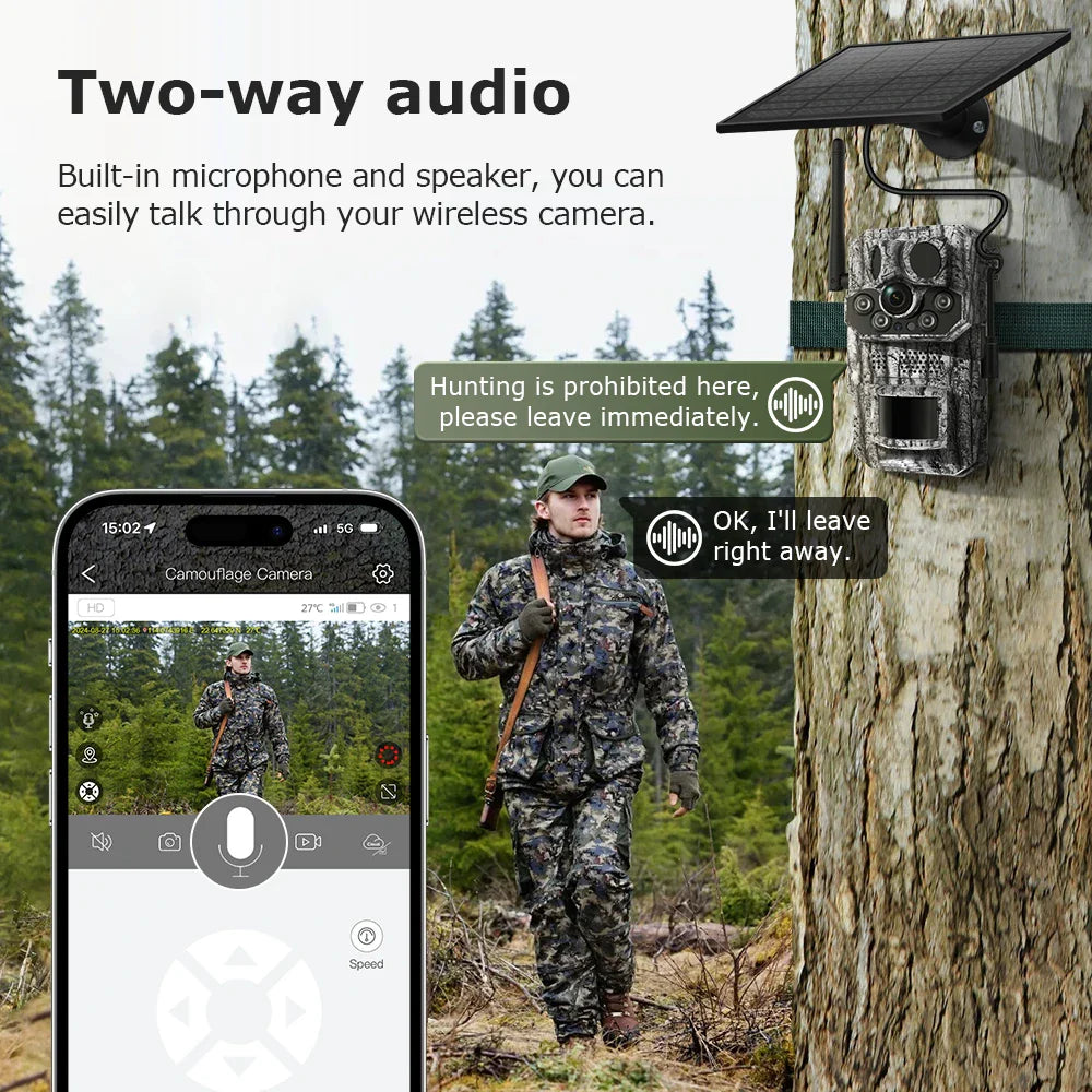 Outdoor 4G Solar Security Camera 0.2s Trigger