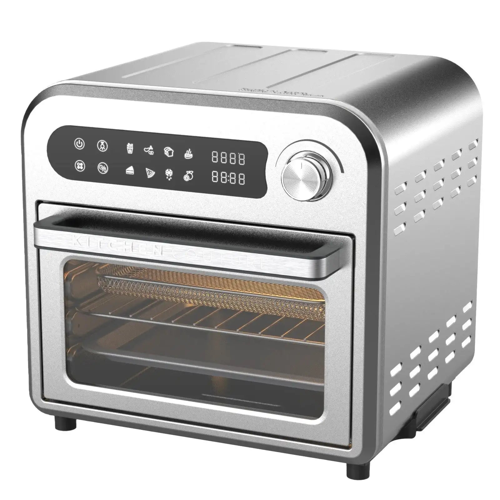10L Compact Air Fryer Oven with Touch Controls & 7 Preset Functions – Silver
