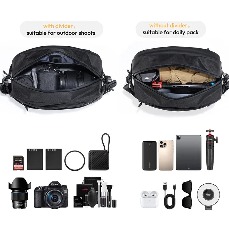 Travel Sling Bag 10L Portable Camera Storage Organizer