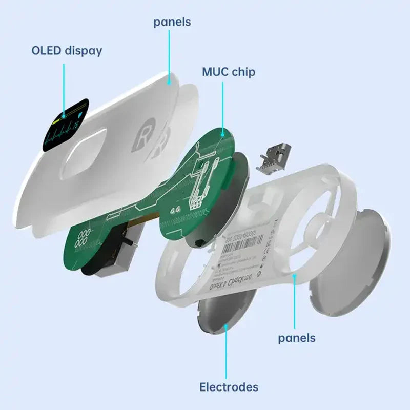 Handheld ECG Heart Rate Tracker with Rechargeable Battery