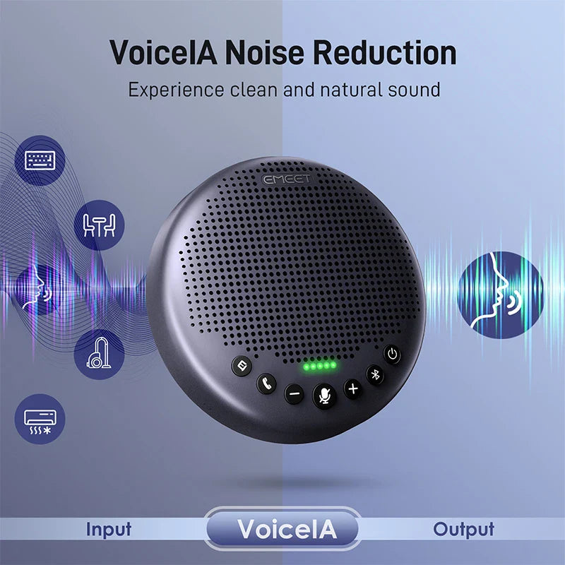 Cordless Conference Speaker with 8-Mic 360° Audio Speakerphone