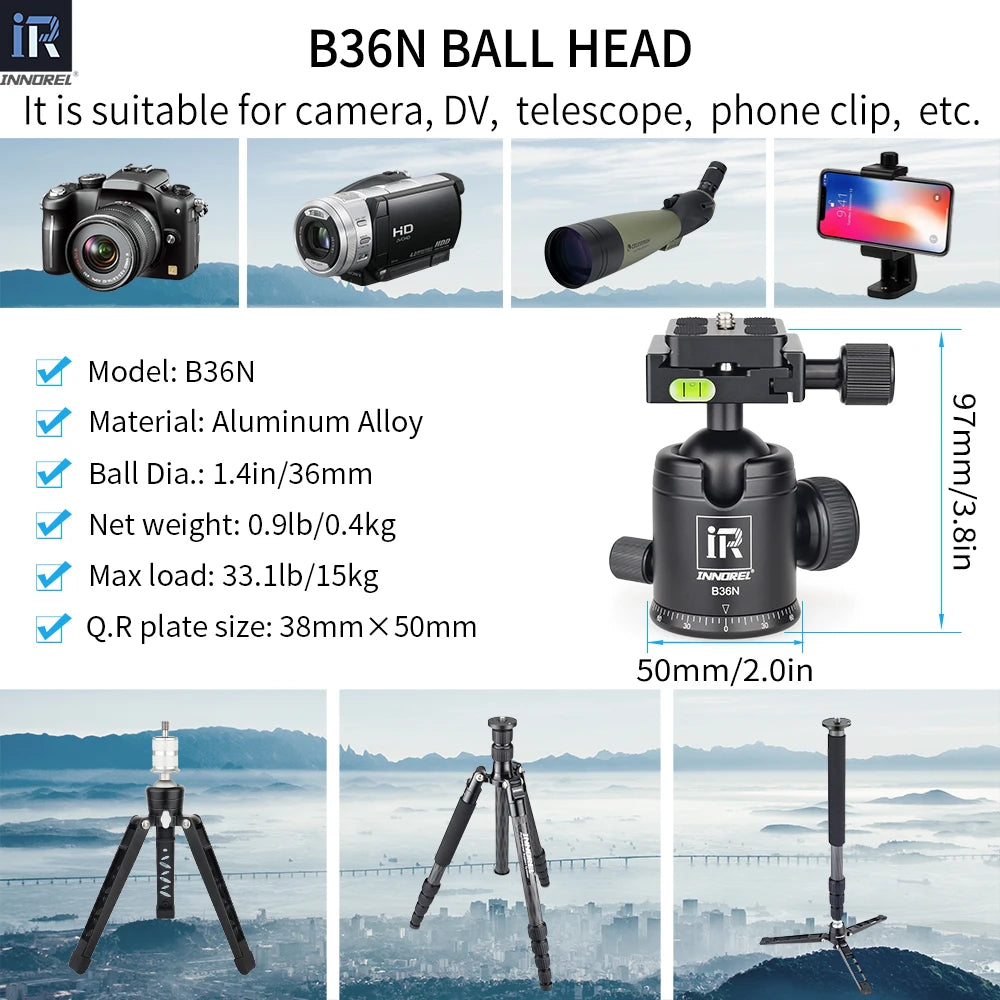 197cm Heavy Duty Tripod Monopod, Flip Lock, 15kg Load Capacity