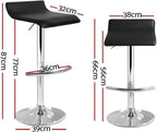 Adjustable Kitchen Bar Stools Set of 4 – Swivel Counter Chairs with Gas Lift, Black, 56–77cm