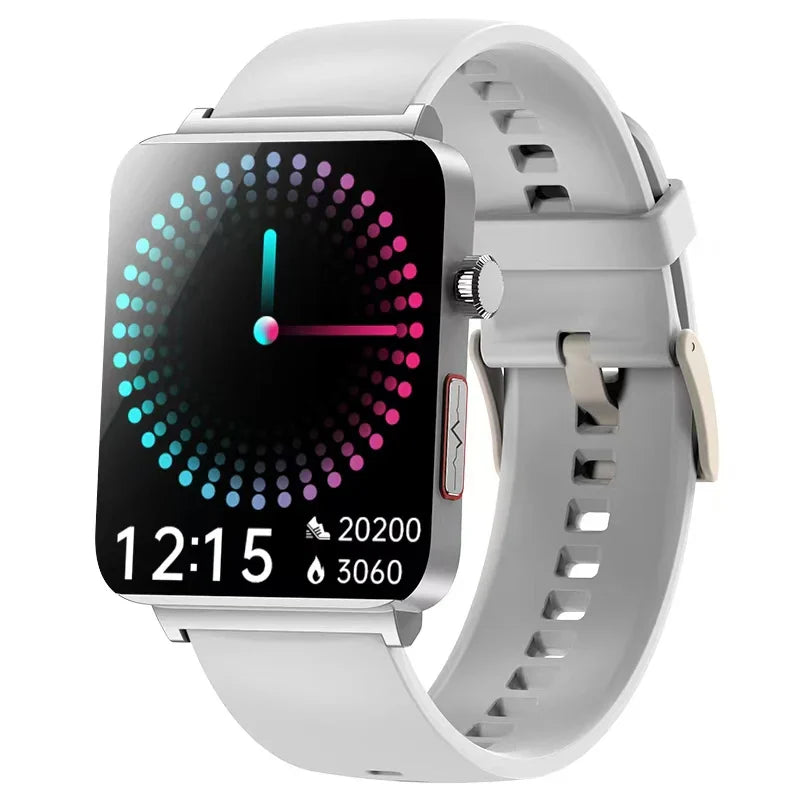 1.96" Bluetooth Smartwatch – Track Glucose, ECG, Blood Pressure, SpO2 & More