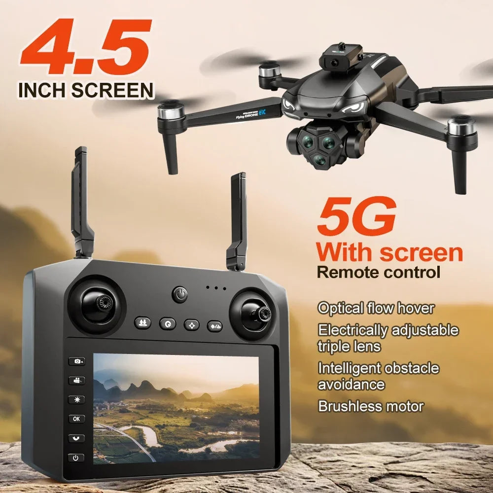 Rechargeable 4K Foldable Drone M33-4K-1B Quadcopter with Dual Camera & Storage Bag