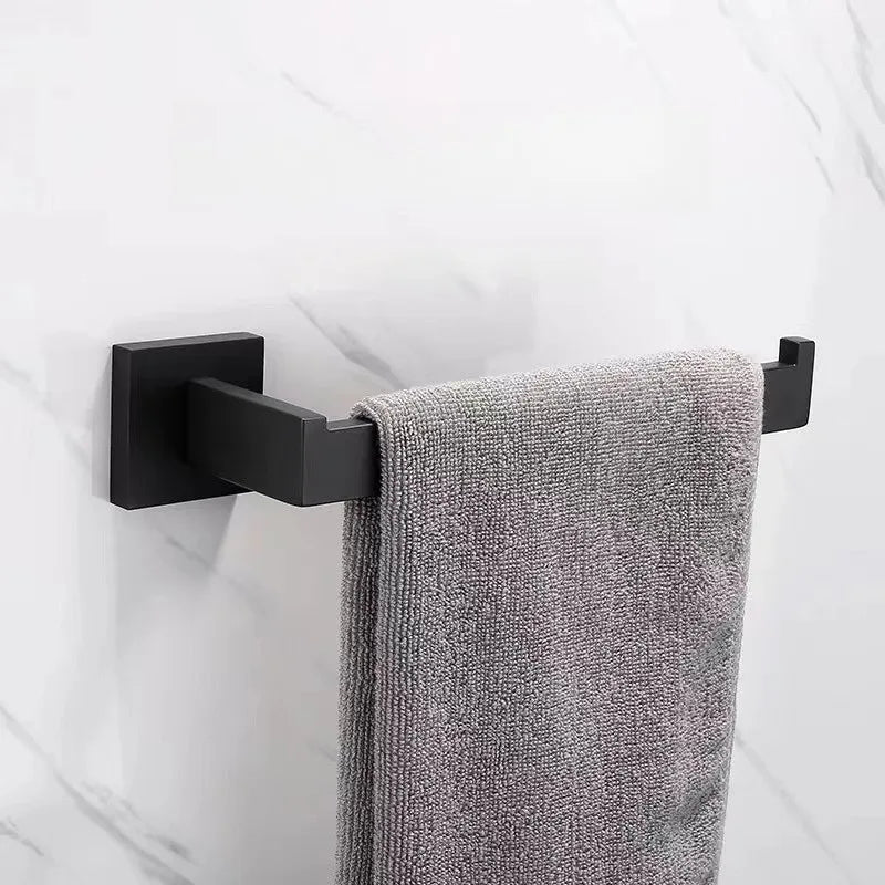 Wall-Mounted Bathroom Set, 40cm Towel Rail, Hooks, Holder