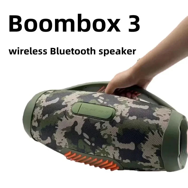 100W Outdoor Bluetooth Speaker with USB/TF/AUX Support Blue