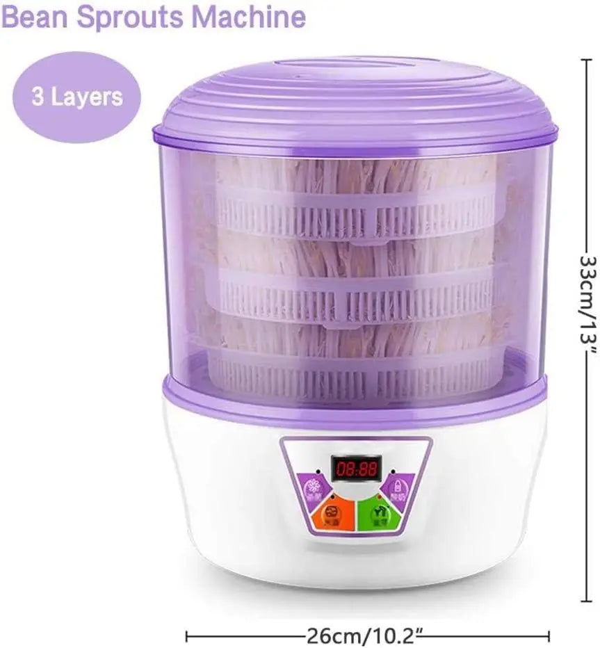 Home Bean Sprouts Machine with Automatic Watering & Temperature Regulation