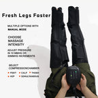 Rechargeable Foot & Leg Compression Therapy Device for Muscle Relief, Circulation Boost Black Large
