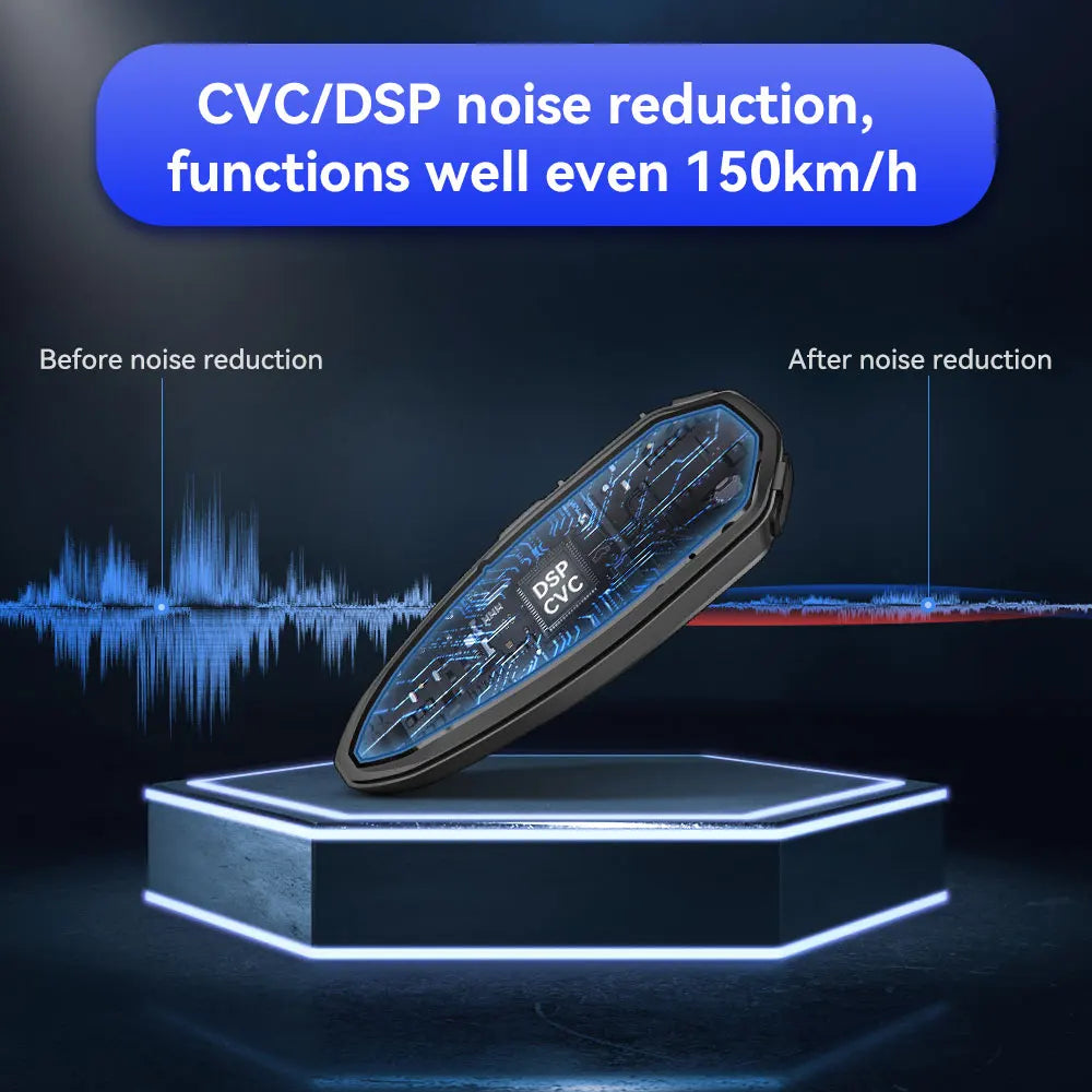 2-Pack Motorcycle Bluetooth Intercom Headsets 2000m Range