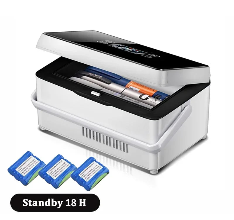 Cordless Travel Medicine Fridge with LCD Display & Long Battery Life