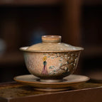 Retro Ceramic Gaiwan Handmade Tea Brewing Set for Home