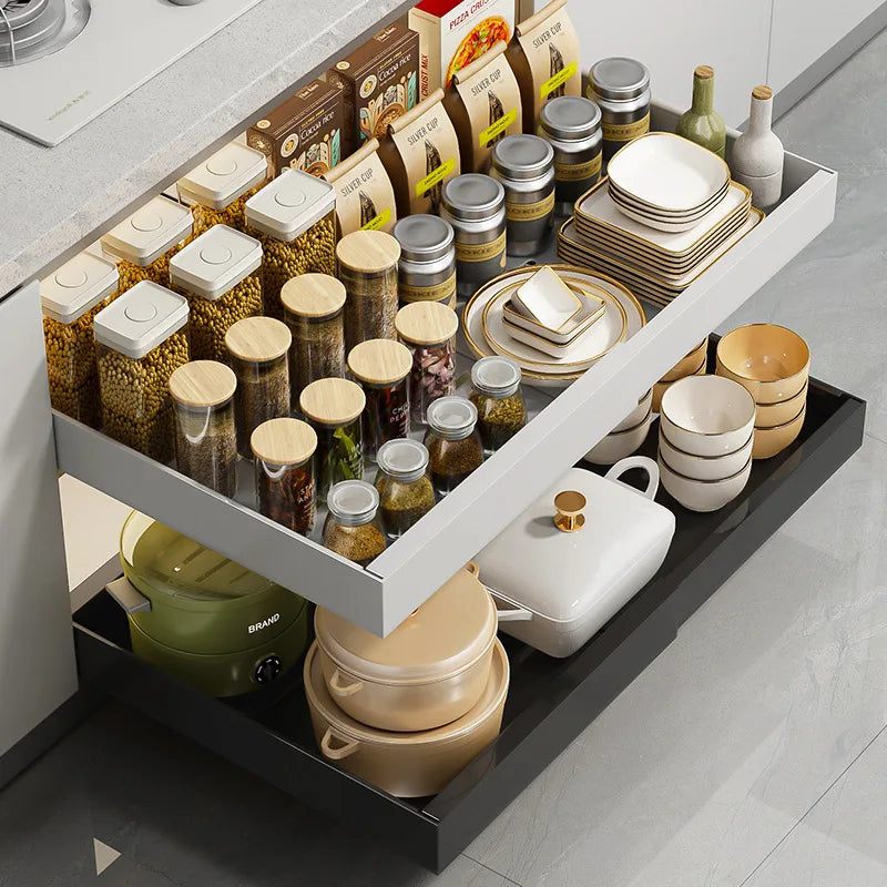 Sliding Roll-Out Shelf for Kitchen and Home Storage