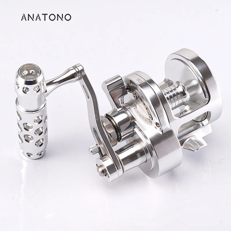 2-Speed Lever Drag Saltwater Fishing Reel Right Hand