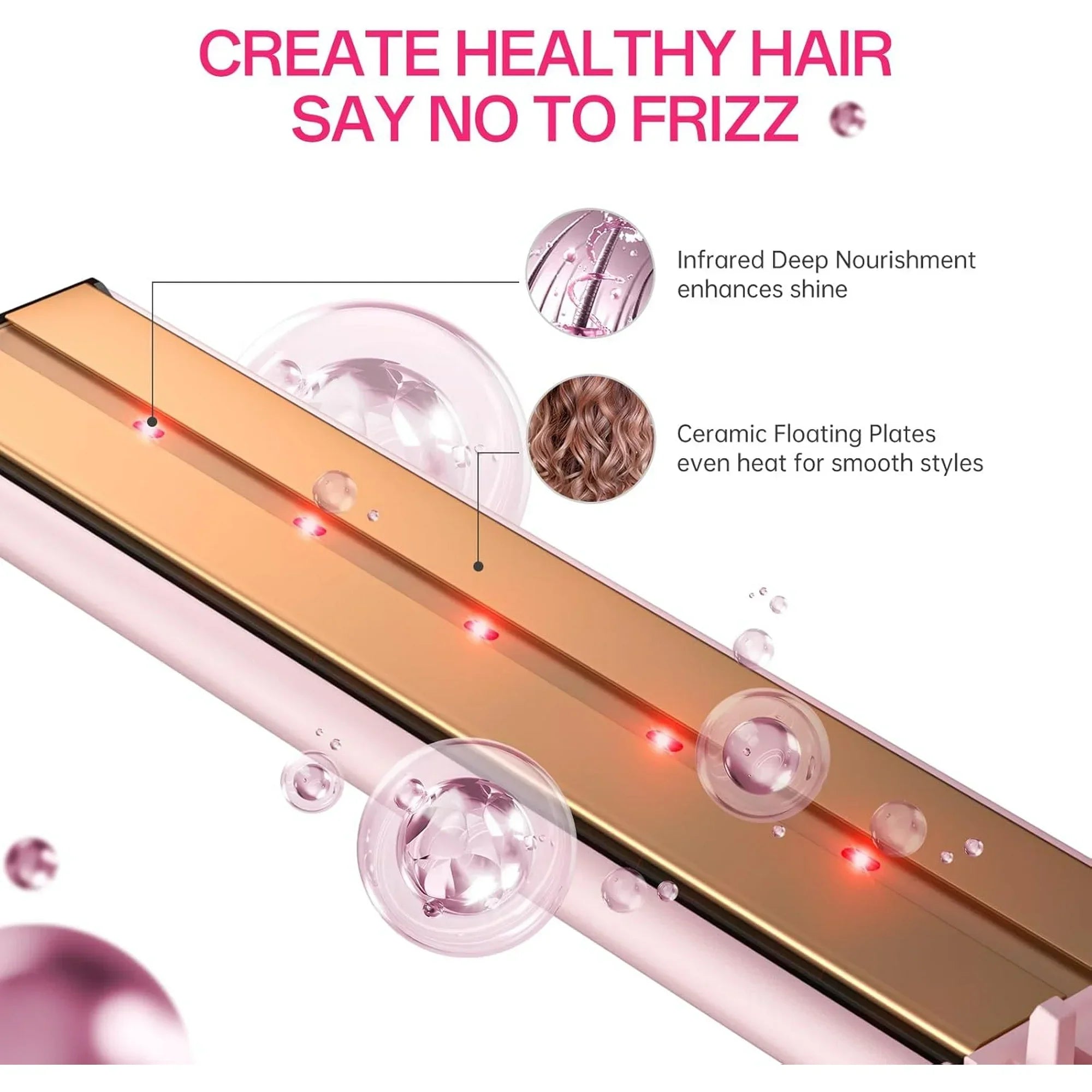 2-in-1 Curling Iron and Straightener with 360° Airflow