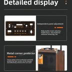 Portable 8" Bluetooth Outdoor Speaker with Mic & USB Playback Black