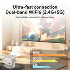 1080p Smart Projector with 4K Support and Auto Focus