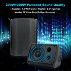 Passive Outdoor Speakers with Bass for Patio or Deck