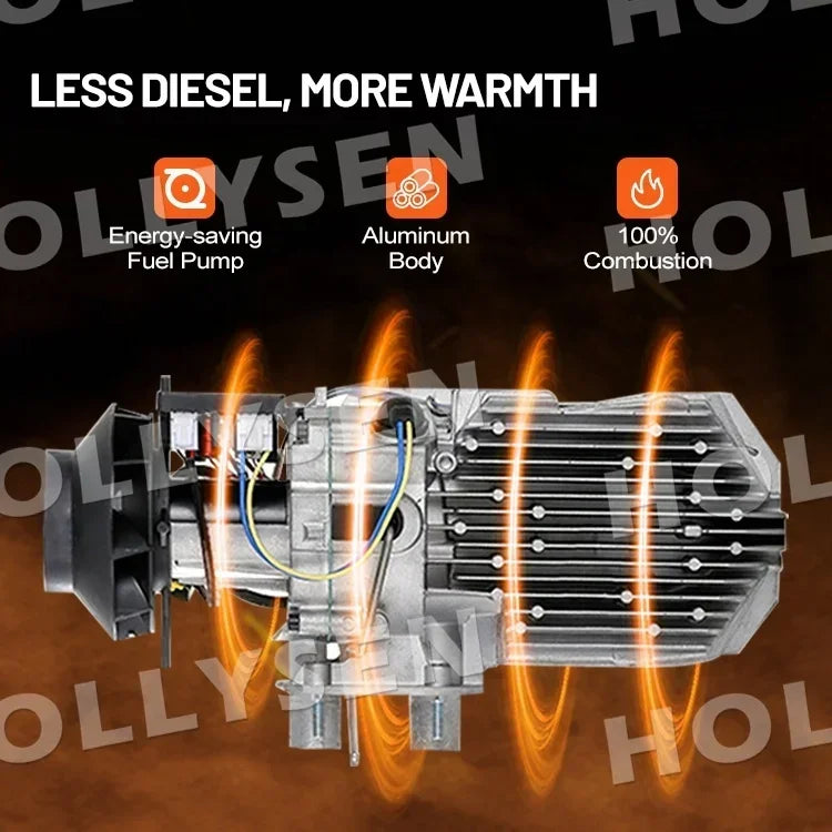 12V/24V Diesel Parking Heater for RV Truck Cabin, 2KW–5KW Output