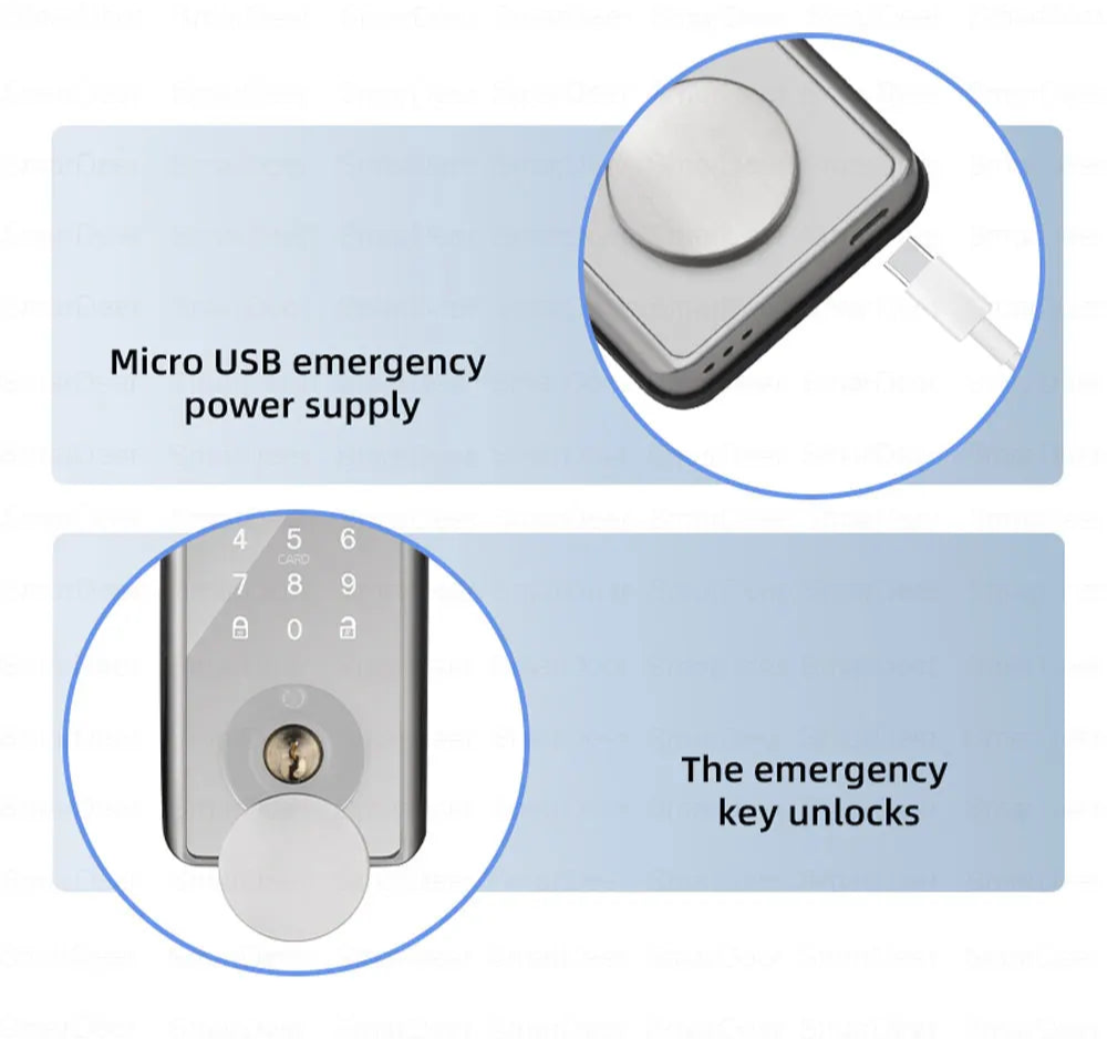 Smart Electronic Door Lock with Fingerprint, Keypad & Bluetooth App Control