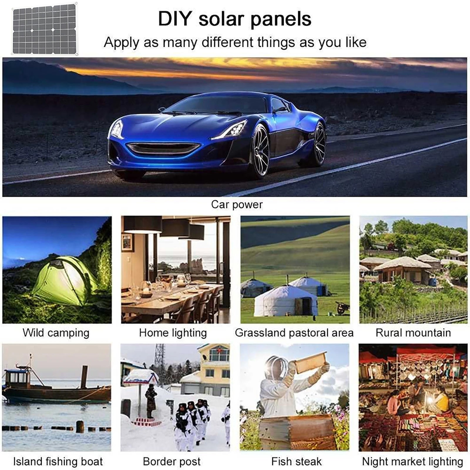 4000W 12V to 220V Solar Generator Kit with Panel, Inverter & Dual USB Outdoor Power Solution