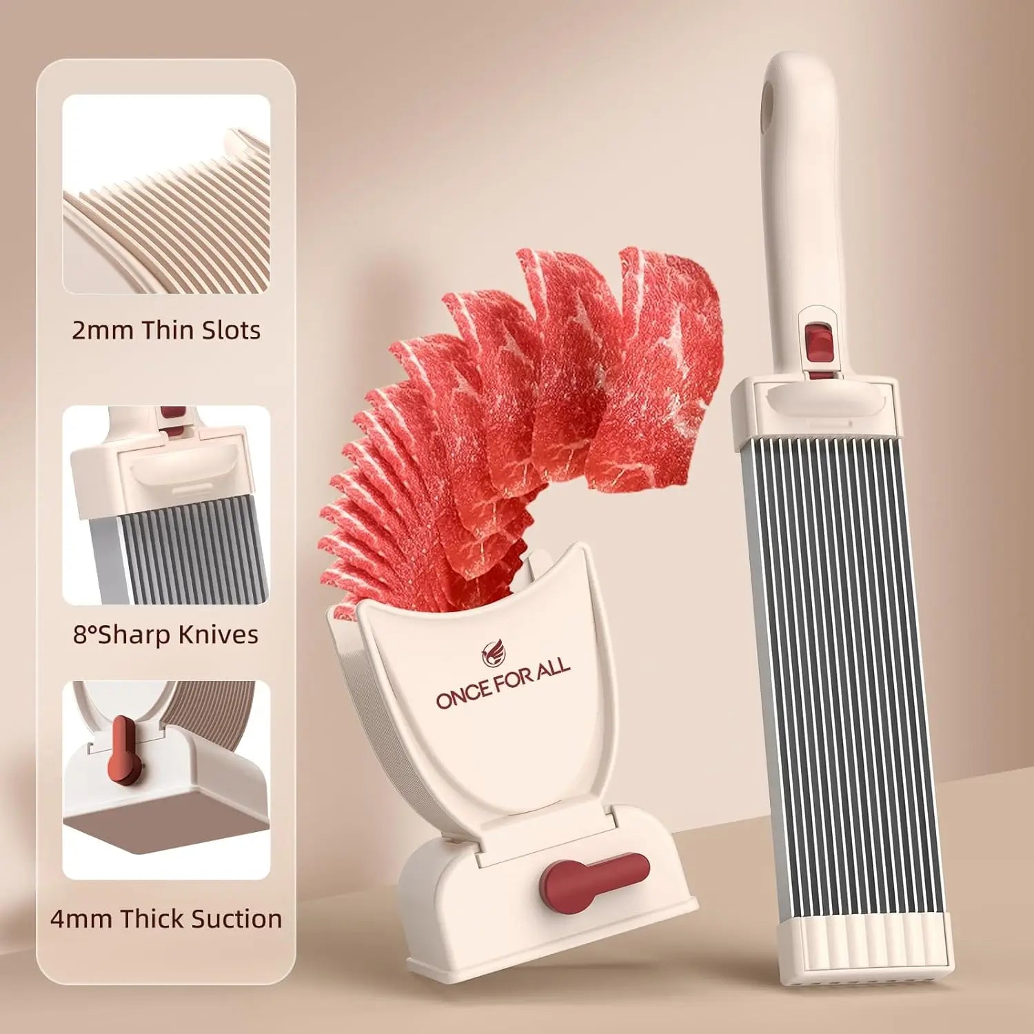Grey Kitchen Meat Slicer for Shredding and Slicing