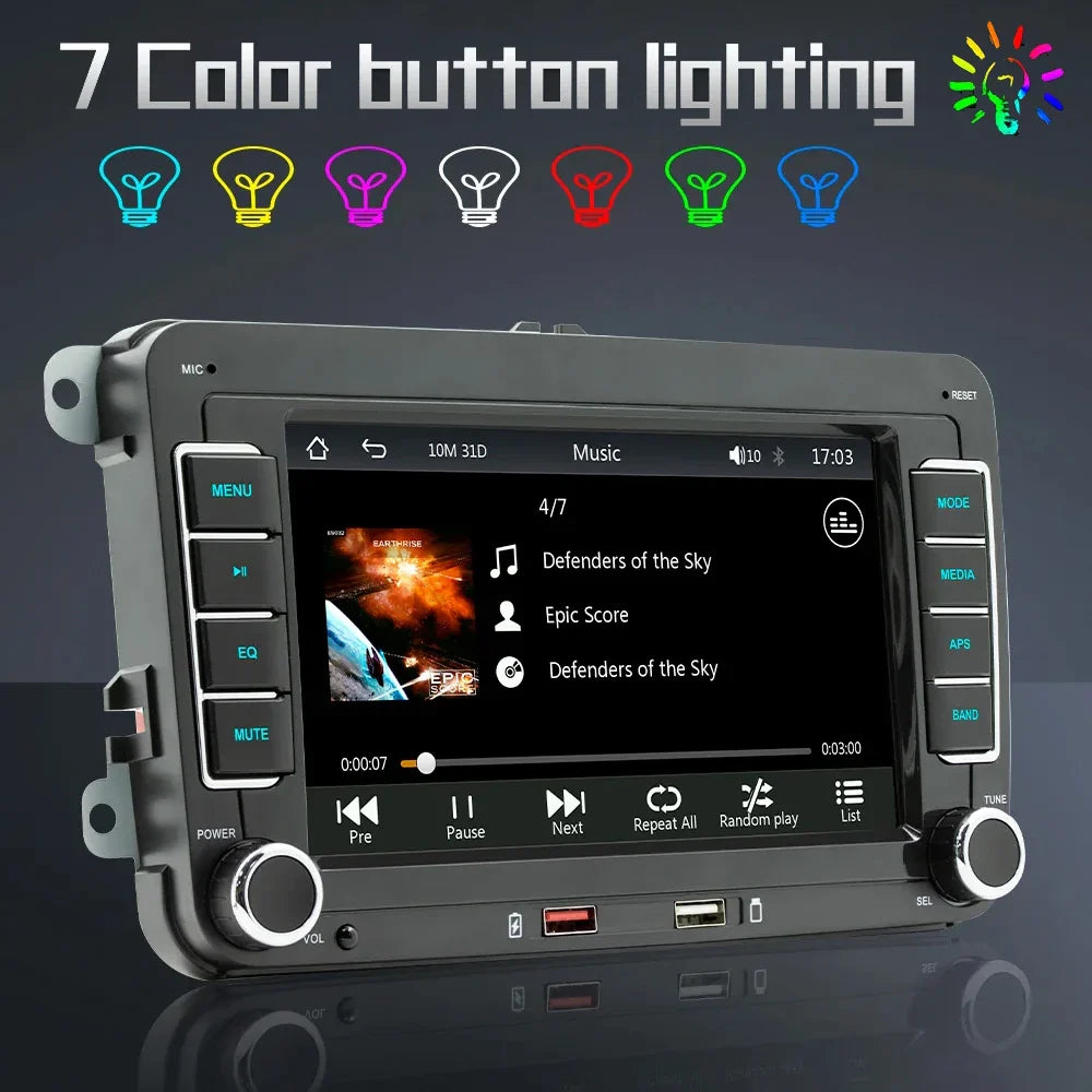 7" HD Car Media Player with Bluetooth & Steering Wheel Control