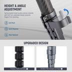 Lightweight Travel Tripod 62" with 360° Rotation & Arca Plate
