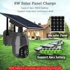 4G LTE Outdoor Solar Security Camera 5MP HD PTZ Wireless with 360° View & Night Vision