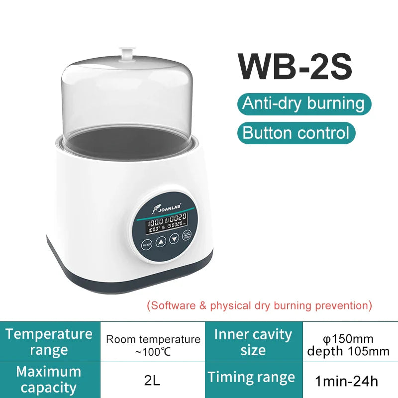 2L Digital Lab Water Bath with Anti-Dry Burn Protection