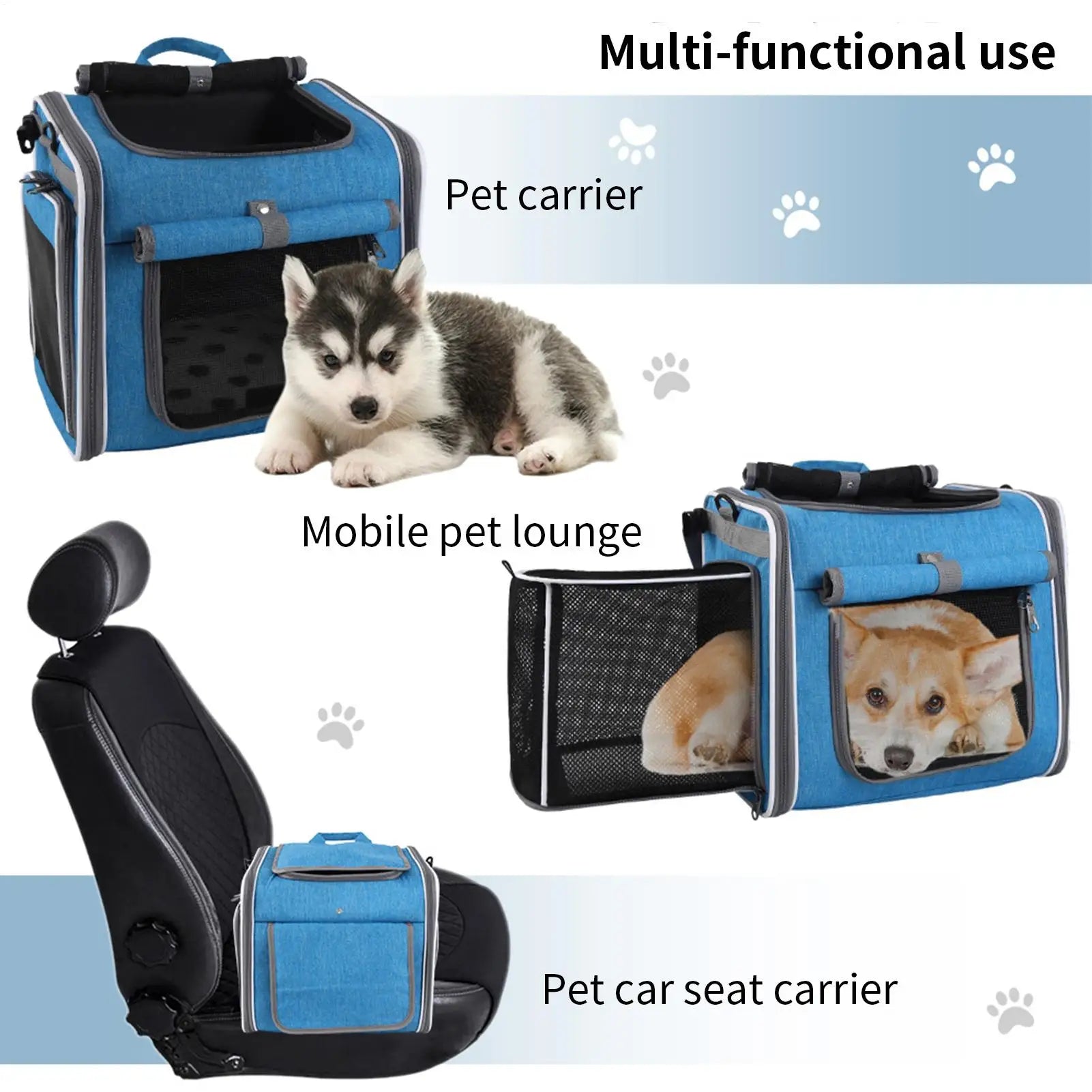 Multifunctional Pet Carrier for Bike, Car, and Travel