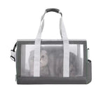 Outdoor Cat & Dog Carrier Grey 44x18x30cm