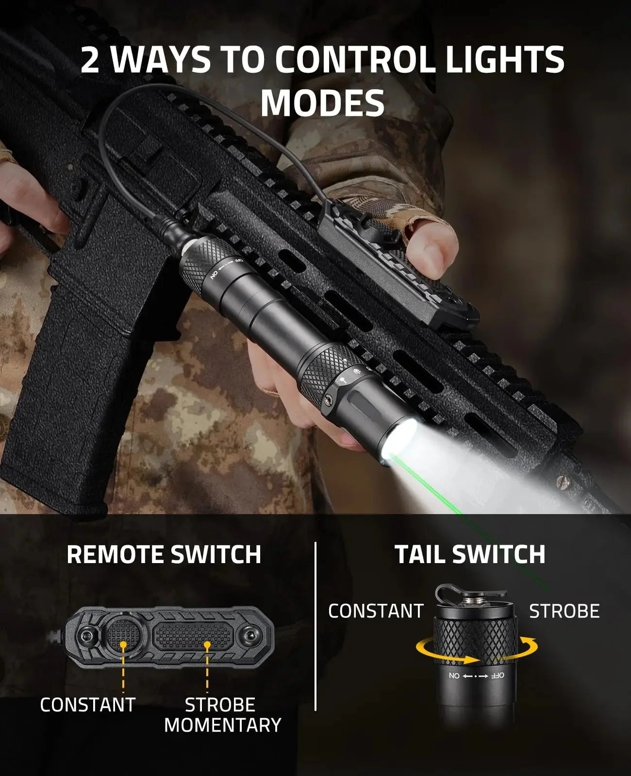 1900LM Weapon Light Combo with Green Laser, M-Mount