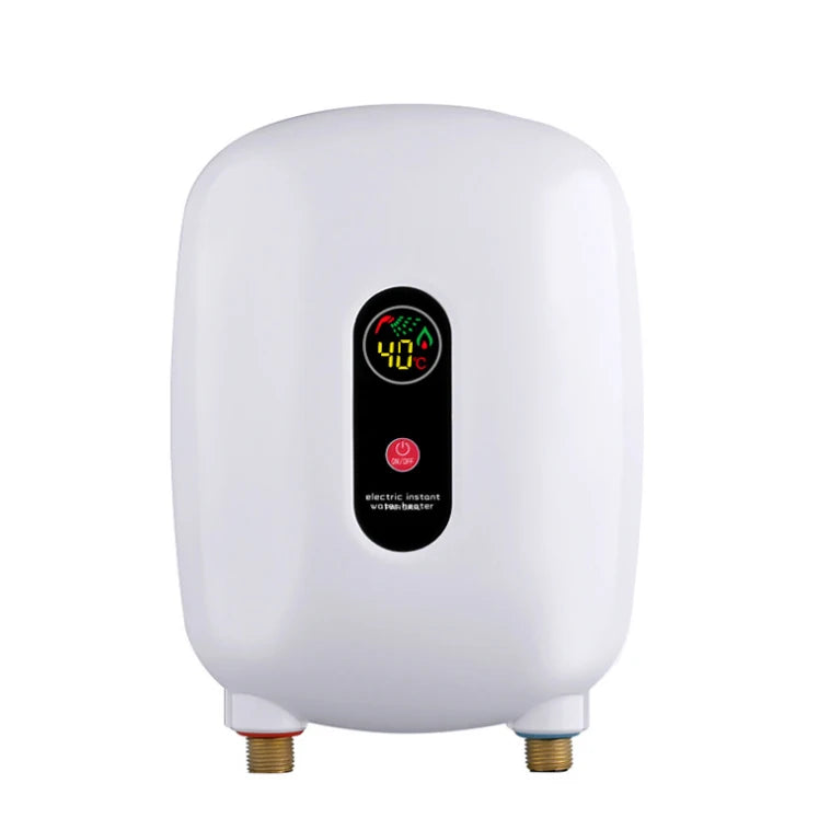 3500W Tankless Electric Water Heater for Kitchen & Bathroom Use, White