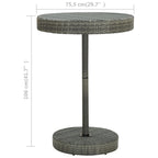 Outdoor Round Poly Rattan Garden Table 106cm – Weather-Resistant & Stylish Grey Design