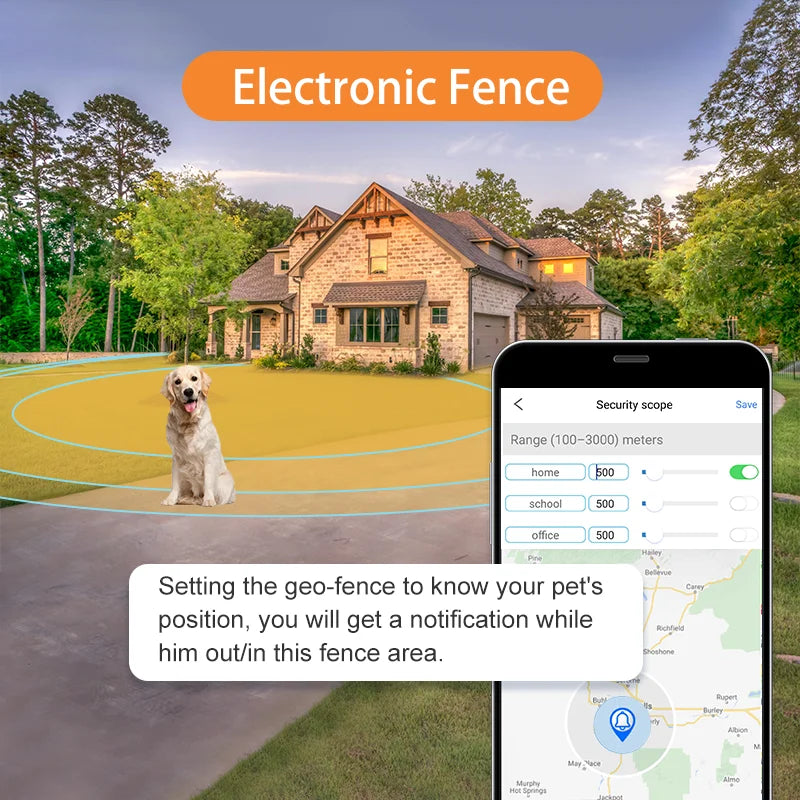 4G Waterproof Dog & Cat Tracking Collar with Real-Time Locator and Vibrating Function