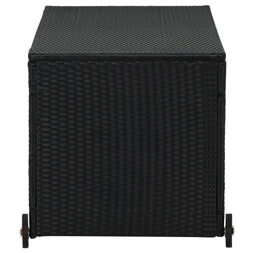 120cm Outdoor Storage Box with Wheels – Waterproof Rattan Deck Chest