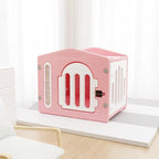 Washable Pet Kennel for Small Dogs & Cats Lightweight Plastic House for Indoor & Outdoor Use