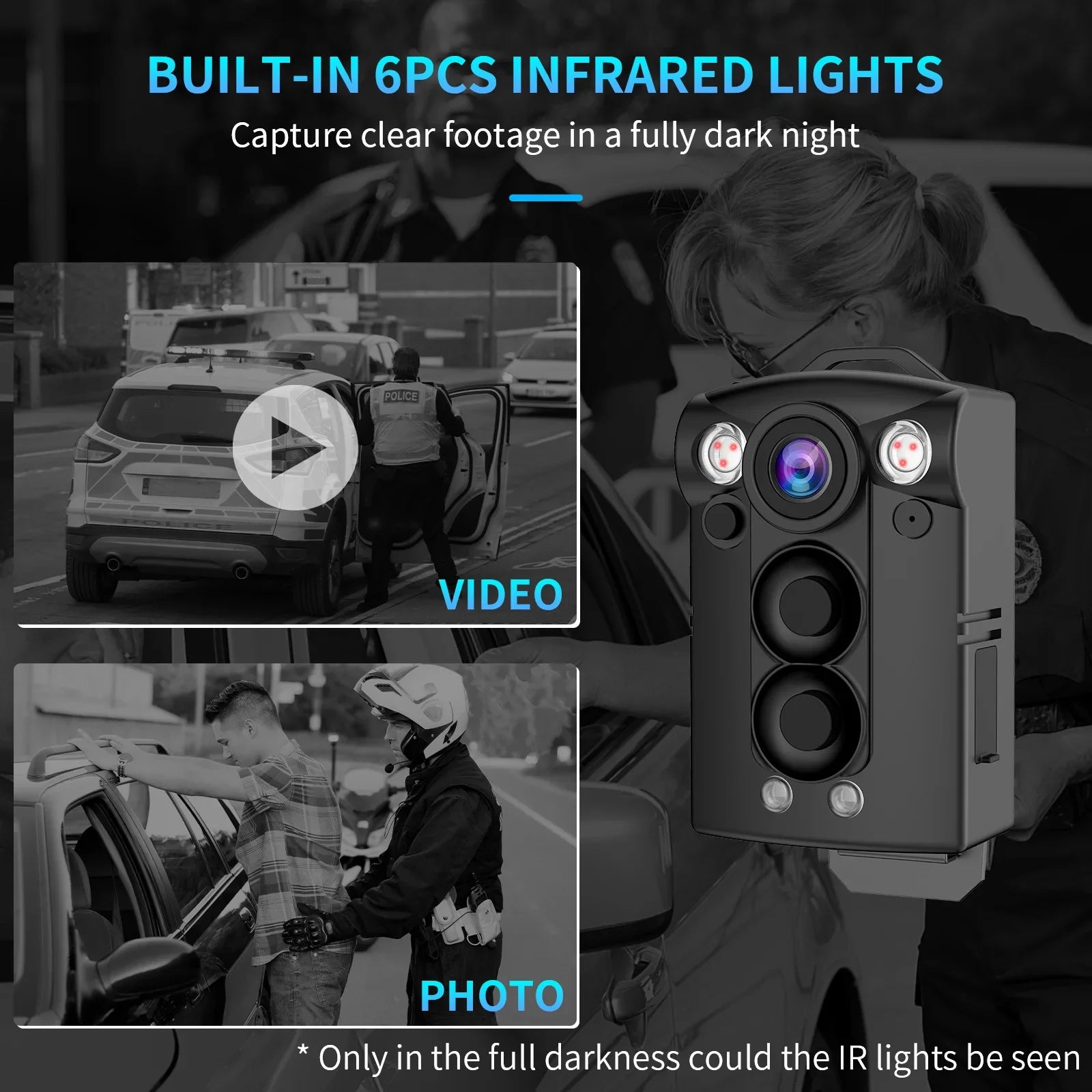 1080p Portable Mini Body Camera with Night Vision and Waterproof Case