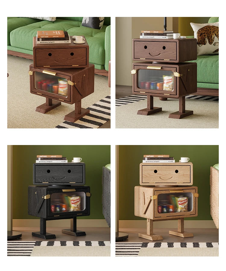 Modern Wooden Nightstand with Drawer Bedroom & Living Room Use