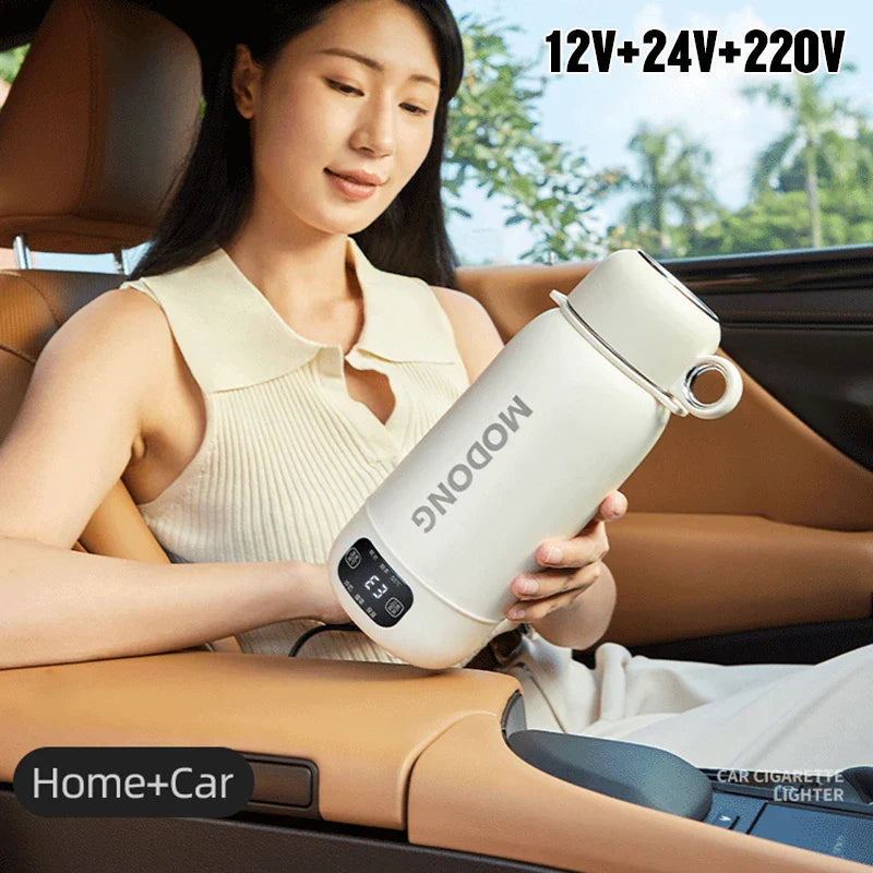 1L Portable Electric Kettle for Car and Home Use