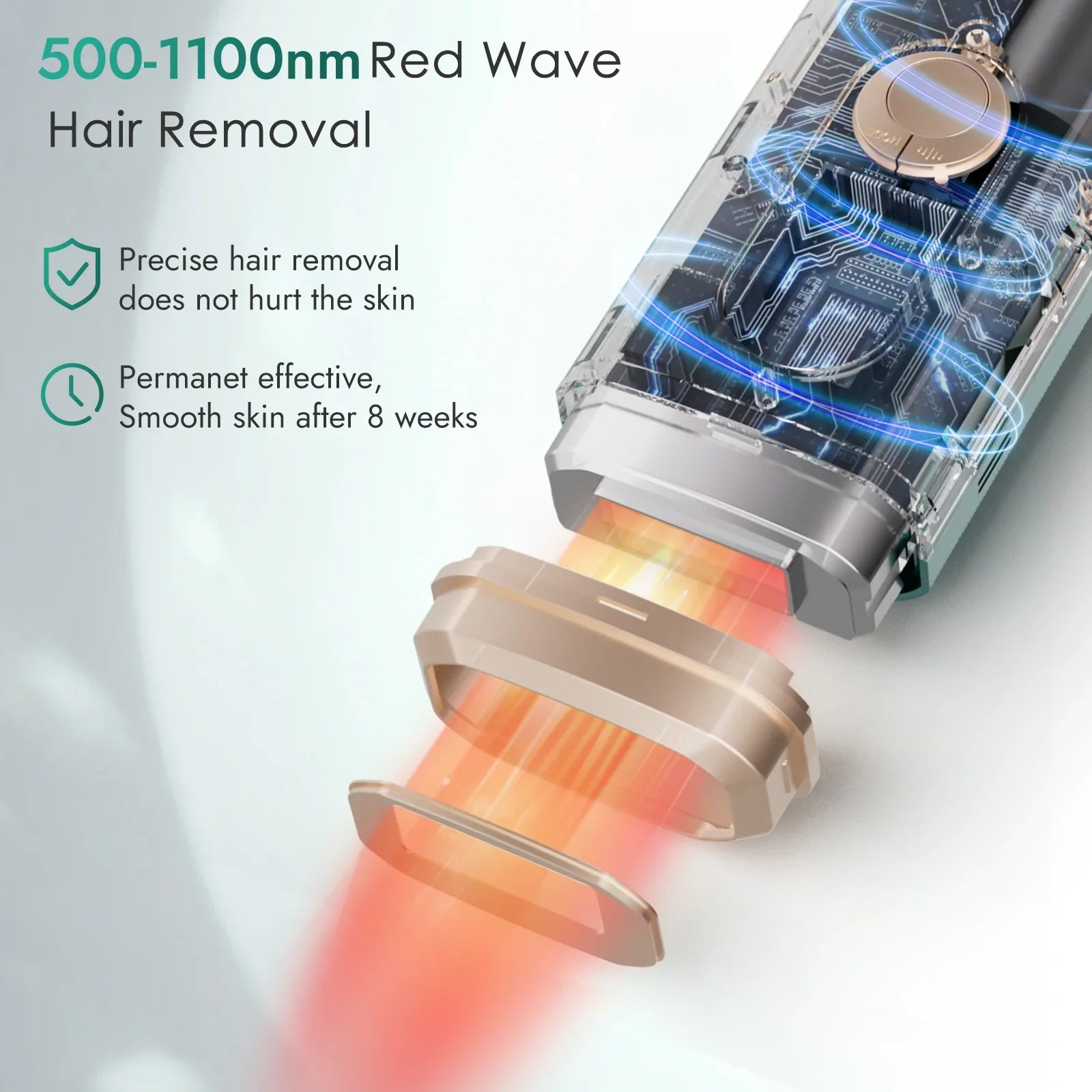 Rechargeable Mini Epilator for Face & Body Hair Removal - HR-515 GN