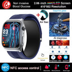 Smart Health Watch with Blood Pressure and Glucose Monitor