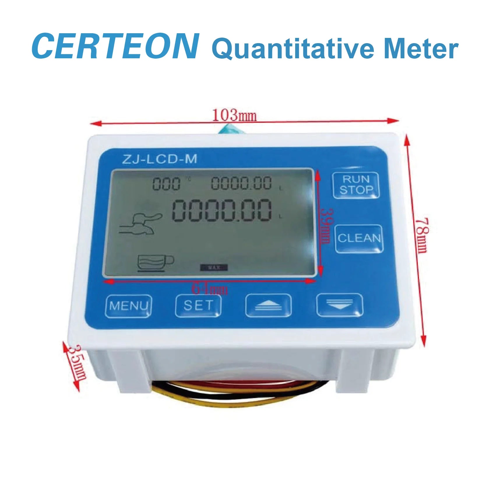 1.5" Digital Water Flow Meter Controller Set LCD Display, DN40, 10–300 L/min Range