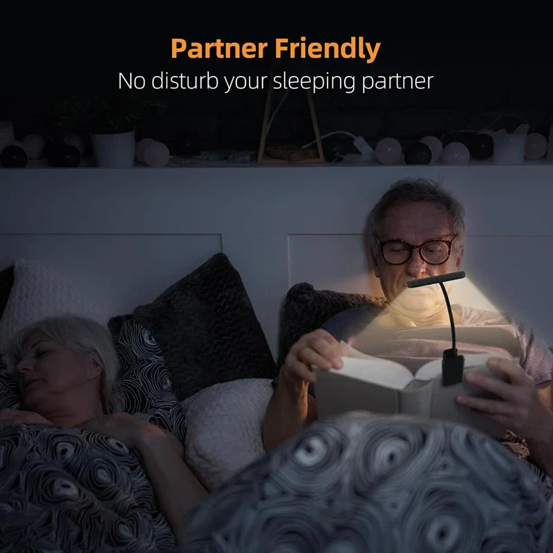 Flexible  Battery Rechargeable Warm/Cool LED Reading Lamp
