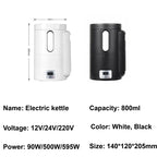 Multi-Function Travel Electric Kettle 0.8L Boil, Stew, Tea & Soup Maker for Car/Home Use
