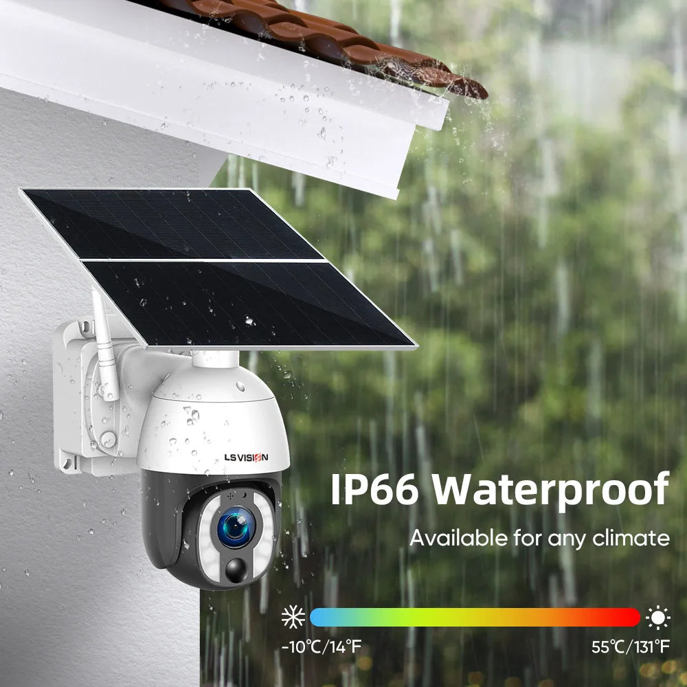 Wireless Outdoor Solar Security Camera – 32G Storage