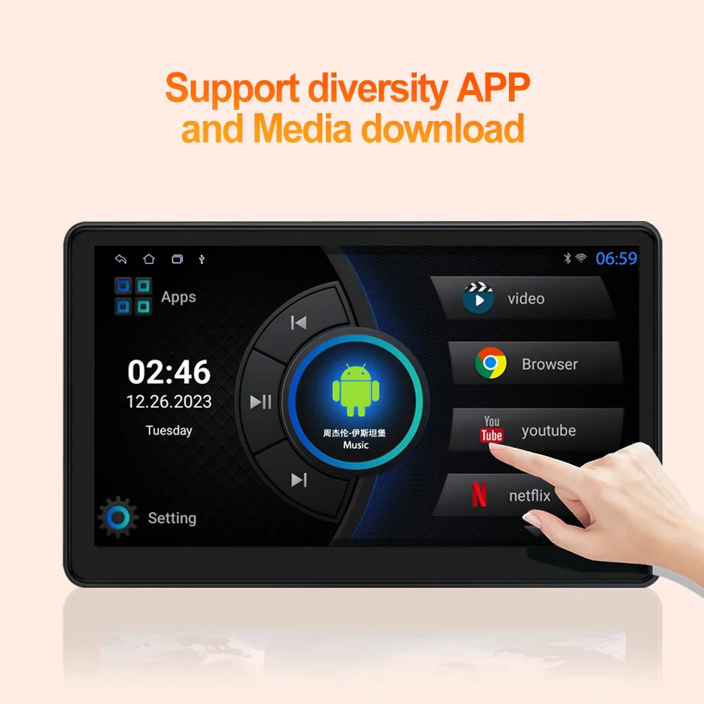 Dual 10.1in Android 13 Car Headrest Monitors 32GB
